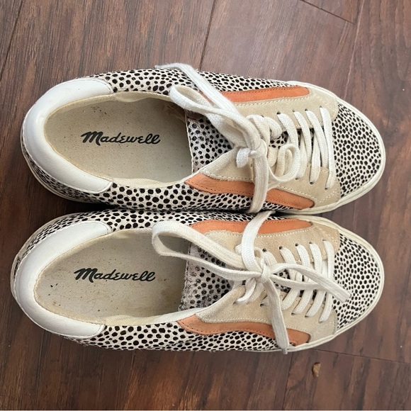 Madewell Sidewalk Low-Top Sneakers in Spotted Calf Hair-Size 7.5 - Picture 5 of 8